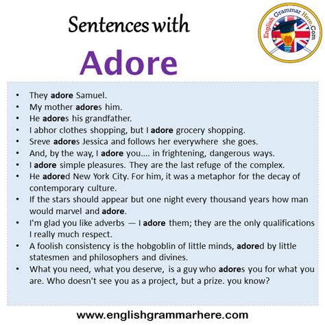 adore in english.